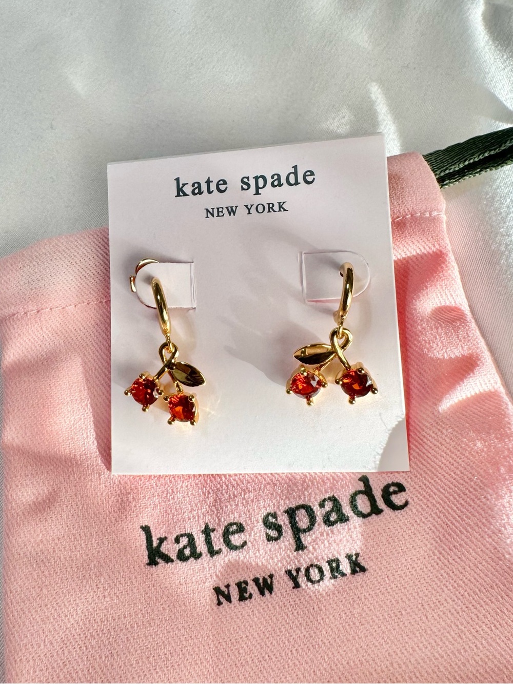 Kate Spade Cherry Drop Huggies Earrings